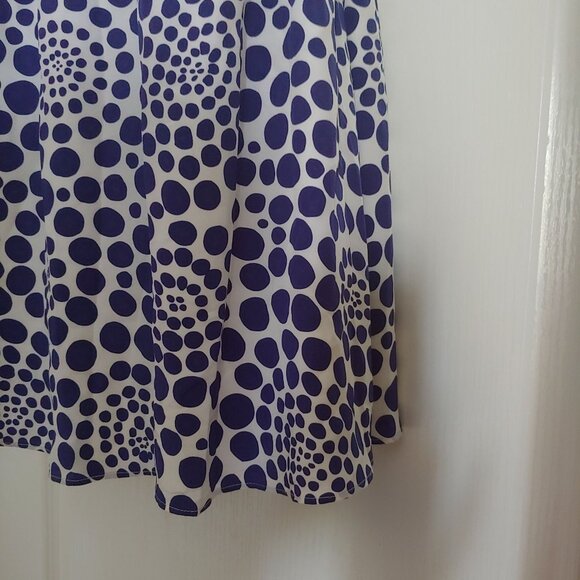 Alice & Olivia Numero De Modele Blue/White Polka Dot Strapless Mini Dress Silk - Picture 9 of 11